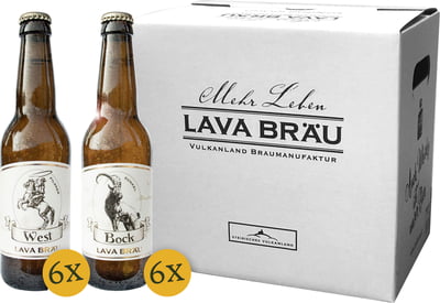 LAVA Bräu 12er Karton Bock-Bier Set - 1 Set