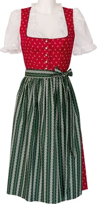 Trachtenmode Hiebaum Dirndl rot/grün