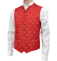 Trachtenmode Hiebaum Steirermen-Gilet Herren, Rot