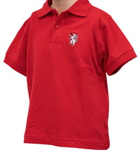 Trachtenmode Hiebaum Trachten-Polo für Kinder, Rot