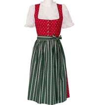 Trachtenmode Hiebaum Dirndl rot/grün