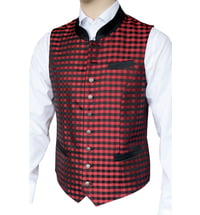 Trachtenmode Hiebaum Herren-Gilet "Rosegger rot"