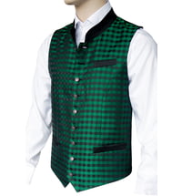 Trachtenmode Hiebaum Herren-Gilet "Rosegger grün"