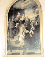 Das Altarbild von Josef Trummer zeigt die Familie Wickenburg.