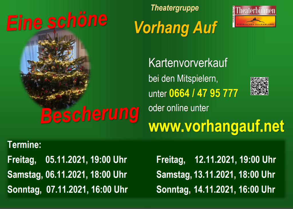 Peter Heidenbauer war es, der zusammen mit Karl Fritz und Rupert Pendl 1999 die Idee hatte, in Markt Hartmannsdorf nach langer Pause wieder Theater zu spielen. Nach einem Aufruf in den Markt Hartmannsdorfer Nachrichten formierte sich um diese drei Personen der Grundstock der heutigen Theatergruppe „Vorhang Auf“.
Das Theaterspielen hat in Markt Hartmannsdorf schon eine sehr lange Tradition. So wurde in „Windisch-Hartmannsdorf“ bereits in der Zwischenkriegszeit Theater gespielt. Die Schulschwestern leiteten dieses Theater. Der Erlös wurde zur Mitfinanzierung der Privat-Mädchenschule herangezogen. In den Kriegsjahren wurde das Spielen natürlich eingestellt und es folgte eine längere Pause.
Josef Ulz leitete in den 50er Jahren das Theater und um 1960 startete Hans Ulz mit einigen Gleichgesinnten eine neue Theaterzeit. Die Aufführungen fanden im Kinosaal neben der Kirche statt. Nach Abriss des Saales leitete Dir. Erwin Schrotter noch in der neu erbauten Sporthalle die Gruppe. Danach schlief das darstellende Spiel erneut bis 1999 ein.
Das erste Theaterstück der jubilierenden Theatergruppe war die Wiederaufführung von „Das liederliche Kleeblatt“ (auch „Lumpazivagabundus“ genannt) von Johann Nestroy im April 2000. Alle 3 Hauptdarsteller der damaligen Aufführung“ (Hubert Posch, Harald Weinrauch und Heinrich Zivithal) waren im Publikum anwesend und amüsierten sich prächtig.
Bereits im Herbst 2000 wurde das nächste Stück „Der Meisterboxer“ und in Folge jedes Jahr ein Stück dargeboten:
2001: Pension Schöller
2002: Kein Platz für Liebe
2003: Katzenzungen
2004: Der Bauer als Millionär
2005: Einen Jux will er sich machen
2006: Die Glocken von Markt Hartmannsdorf (Freilufttheater)
2007: Arsen und Spitzenhäubchen
2008: Und ewig rauschen die Gelder
2009: Im Jubiläumsjahr 2009 wurde wieder ein besonderes Stück von Johann Nestroy zur Aufführung gebracht: Der Talisman
2010: Der keusche Lebemann
2011: Keine Leiche ohne Lilli
2012: Der Brandner Kaspar und das ewig‘ Leben
2013: Die tolle Katrin / Mord im Wirtshaus
2014: Der eingebildete Kranke / Mord im Wirtshaus
2015: Boeing Boeing / Mord im Wirtshaus
2016: Das Mädl aus der Vorstadt / Mord im Wirtshaus
2017: Außer Kontrolle / Mord im Wirtshaus
2018: Minister gesucht / Mord im Wirtshaus
2019: Der Bürger als Edelmann / Mord im Wirtshaus
2020: Durch die Pandemie konnte 2020 kein Theater aufgeführt werden
2021: Eine schöne Bescherung
Im Jahr 2007 hat Raimund Ulz die organisatorische Leitung der Gruppe übernommen, um Peter Heidenbauer in dieser Hinsicht entlasten zu können, welcher sich nun voll auf die spielerische Leitung konzentrieren konnte. Von 2012 bis Anfang 2020 leitete Reinhard Gütl als Obmann die Theatergruppe. Seit Anfang 2020 übernimmt Robert Neuherz diese Rolle. Im Jahr 2020 legte Peter Heidenbauer sein Amt als Regisseur nieder und ging in den wohlverdienten Ruhestand.
Heute umfasst die Theatergruppe von Markt Hartmannsdorf 48 Spieler und Mitarbeiter.
Die Bühnentechnik braucht keinen Vergleich zu scheuen. Besonders lobenswert ist die Tatsache, dass dieses Projekt zu einem „Hartmannsdorfer“ Projekt geworden ist. So beteiligt sich die Malgruppe (Gestaltung der Kulissen), genauso wie Schüler als Mitspieler oder Tänzerinnen, oder die Musikschule und Trachtenkapelle bei der musikalischen Gestaltung.